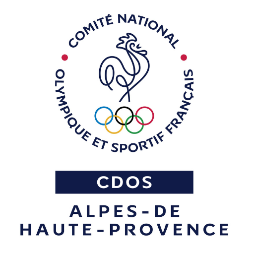 Logo comité départemental olympique et sportif des alpes de haute provence blanc